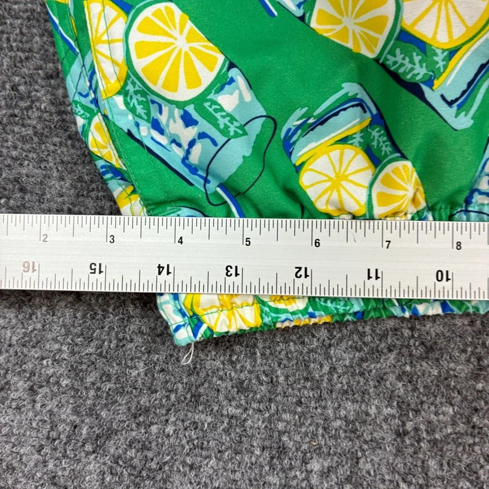 Crown & Ivy Mens Green Mojito Cocktail Print Swim Trunks Shorts Size Small